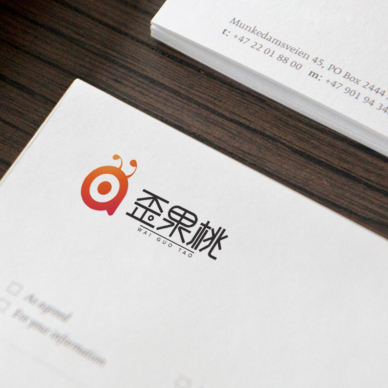 歪果桃logo設計、vi設計